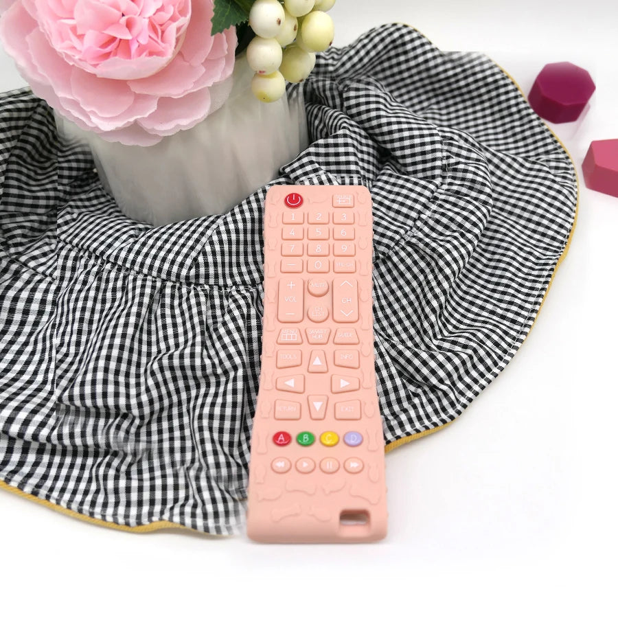 2025 New baby teethers remote control shape silicone teethers teething toys children's sensory educational toys baby gift set