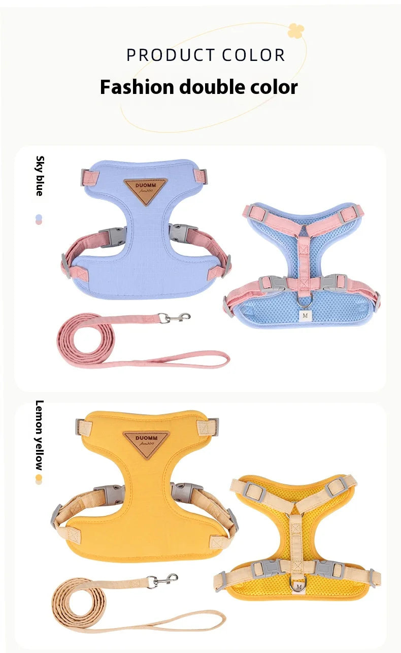 Escape Proof Cat Harness with Leash Adjustable Soft Vest Pet Walking Set for Outdoor Kitty Safety No Pull Comfort Design