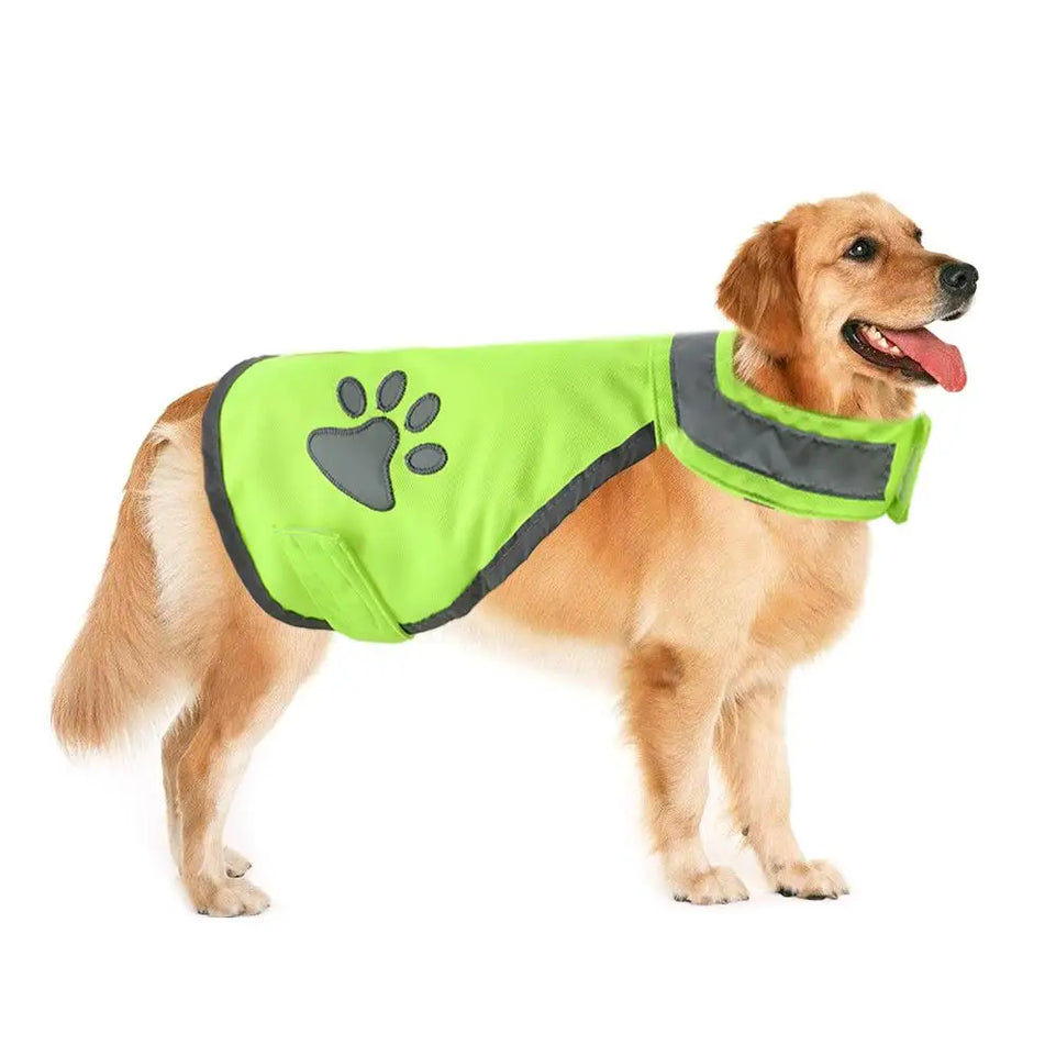 Pet Supplies Dog paw High Visibility Pet Hi Vis Coat Dog Jacket Pet Reflective Vest Pet Safety Vest