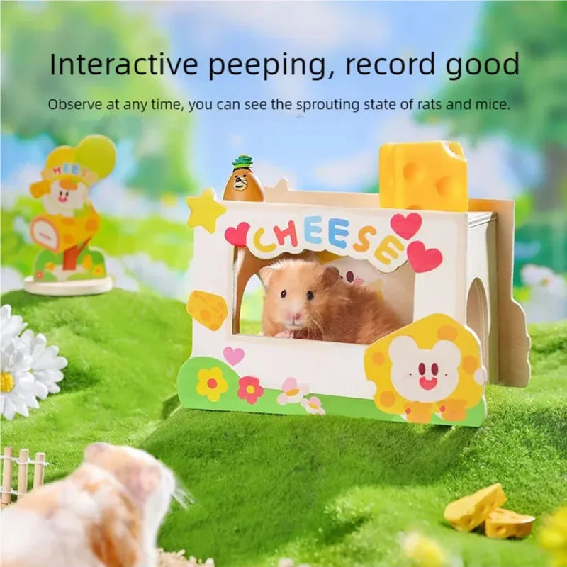 Cheese Hamster Hiding House Cage Small House Landscaping Supplies Platform Golden Bear Toys Ornament Nest Furniture