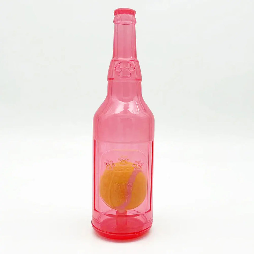 Pet Dog Toys Potable Anti-stress Pet Toys Plastic Water Bottle Crunchy Toys with Ball For Indoor Outdoor For Cat Kittens