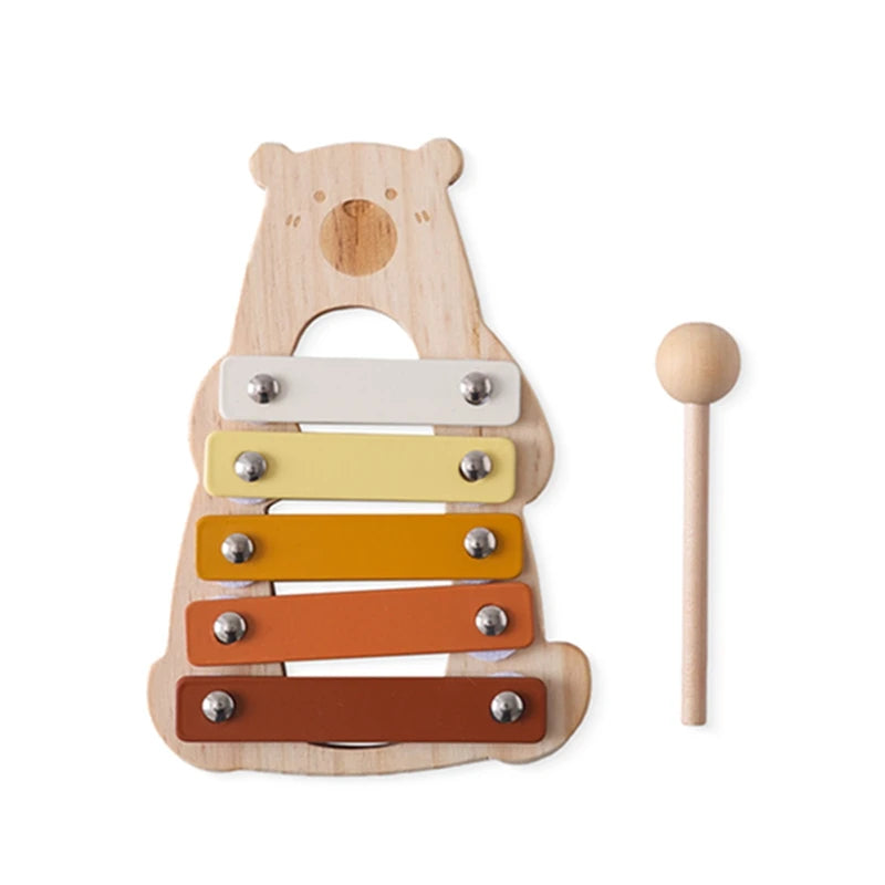 2pc Wooden Musical Toy Baby Toys 6 12 Months Percussion Xylophone Sets Baby Toys Mole Game Wooden Toys Baby Educational Toys