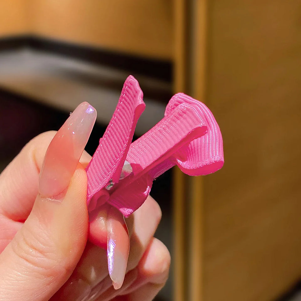 30 colored random bow fabric hair clips suitable for daily use as hair accessories