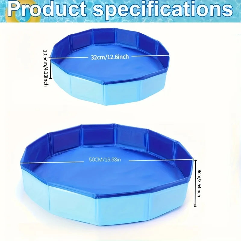 Dog Bathtub Blue Pet Bath Tub for Indoor and Outdoor Use,Suitable for All Dog Breeds,Easy To Clean,Sturdy Edges