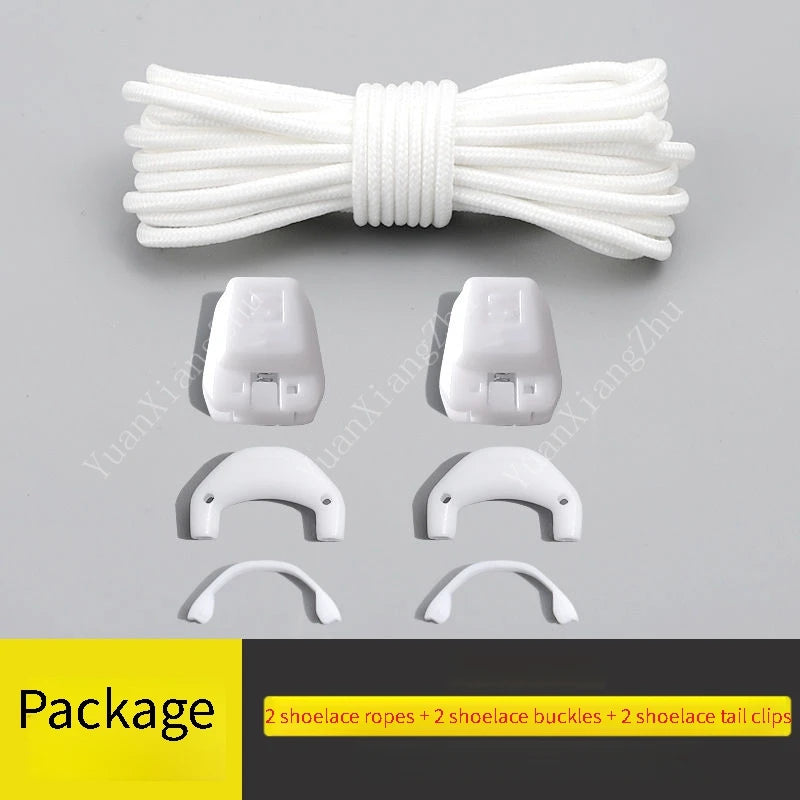 New No tie Shoe laces Round Tennis Laces Without ties Adult Kids Quality Running Sneakers Shoelaces Black White Shoes Accesories