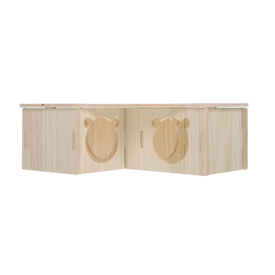 Wooden Multi Room Maze Toy Small Pet House Hamster Hideout Guinea Pig Habitat Cages Wooden Mouse Nest Small Animal Home