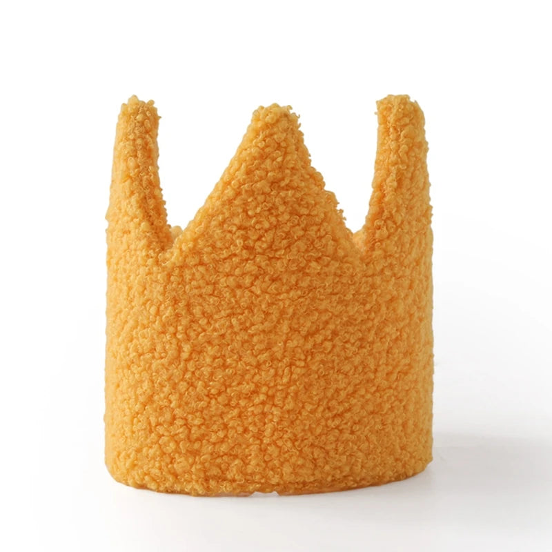Baby Birthday Party Crown Set Teddy Velvet Hat Headband Magic Wand Toy Kid Birthday Party Magic Wand Crown Decoration Baby Gifts