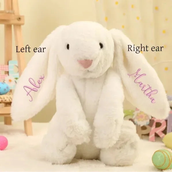 Personalied Baby Gifts Embroidered Plush Bunny Toys with Kids Customized Name First Easter Boys Girls Birthday Gifts Children