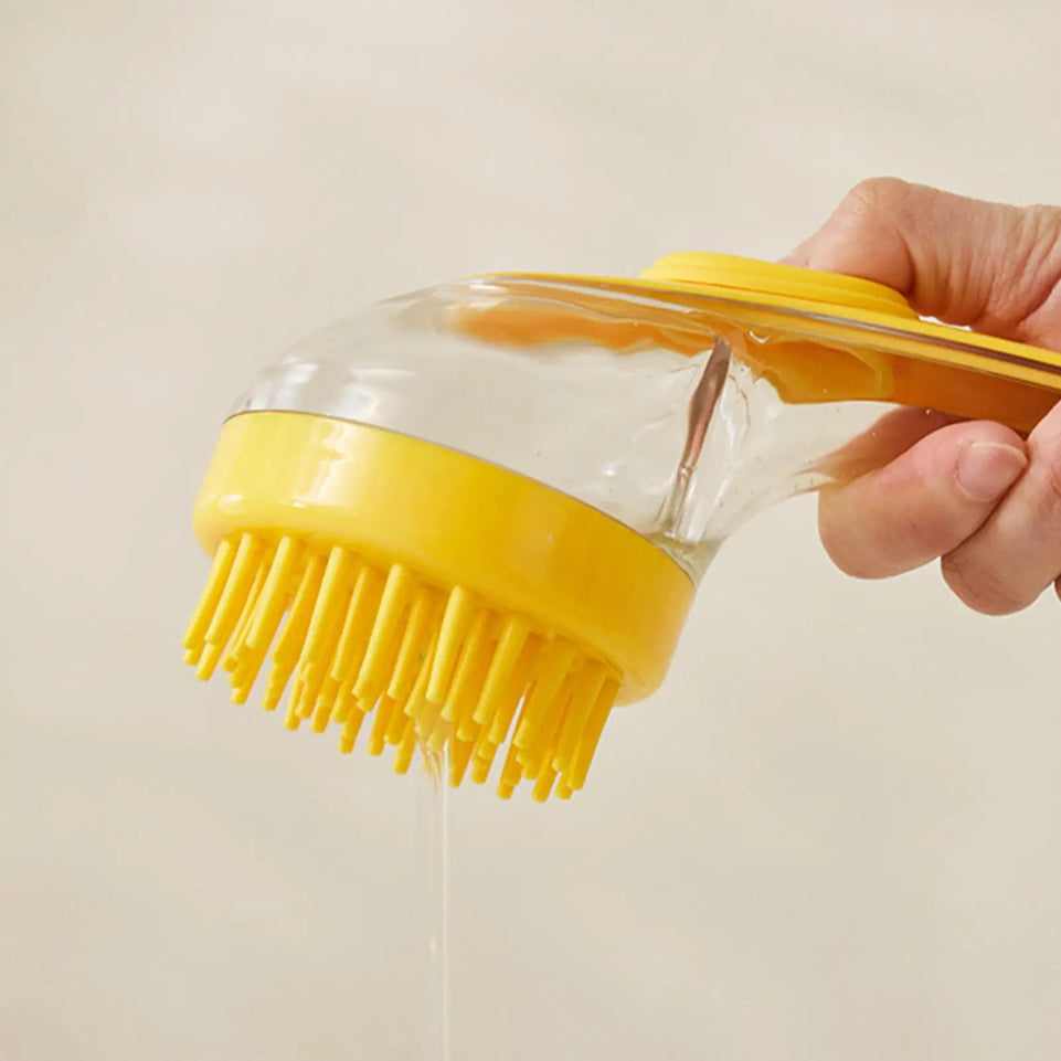 Pet cat and dog bath brush long handle massage care soft bath brush can fill liquid bath ball brush pet accessories dog cat tool