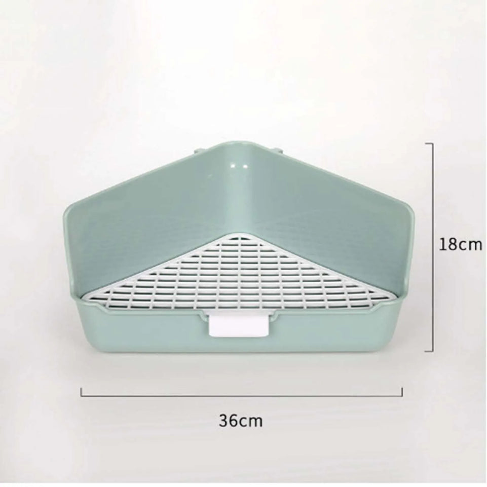 Rabbit Litter Box Pet Litter Pan Trainer Bunny Litter Box Cleaner for Hamster Chinchilla Ferret Hedgehog Pet Supplies