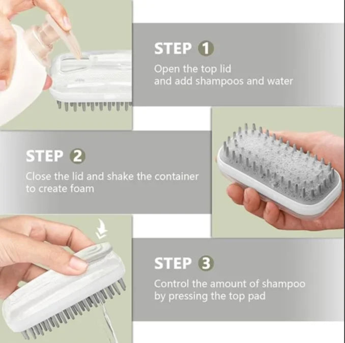 Pet Cleaning Brush Massage Bathing Brush With Shower Gel Box Convenient Foaming Bathing Brush Comfortable Cleaning Hair Removal