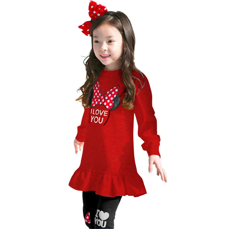 Baby Girls Clothing Set Autumn Winter Solid Color Bow Knitted Cardigan+Lattice Pleated Skirt 2Pcs For 2-6Y Kids Casual Suit