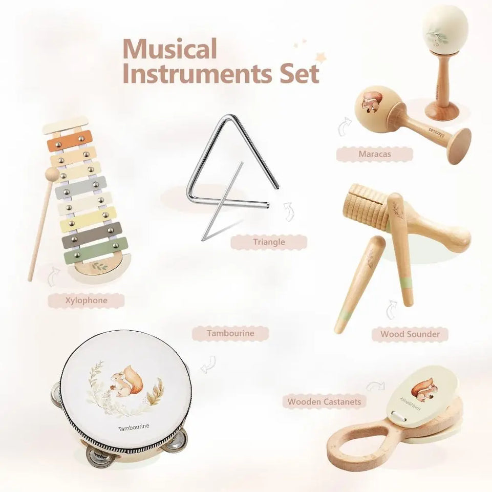 Montessori Toddler Musical Instruments Brain Development Wooden Early Learning Music Toys No Toxic Baby Gifts