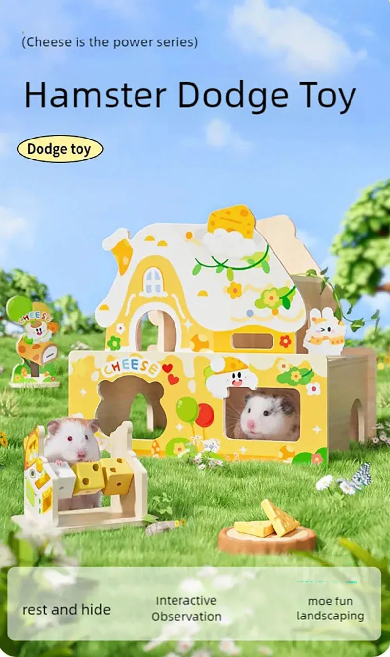Cheese Hamster Hiding House Cage Small House Landscaping Supplies Platform Golden Bear Toys Ornament Nest Furniture