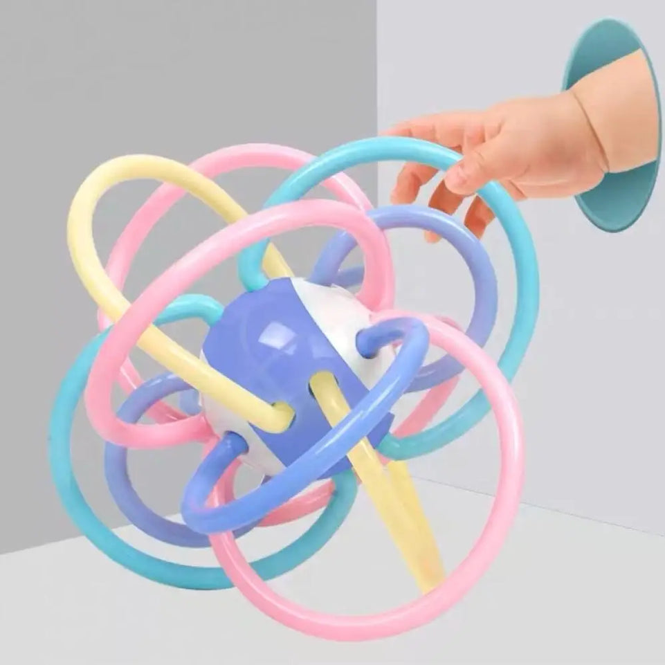 Baby Hand Ball Toys Baby Grip Training Manhattan Ball Hand Rattle Teether Food Grade Biteable Boilable