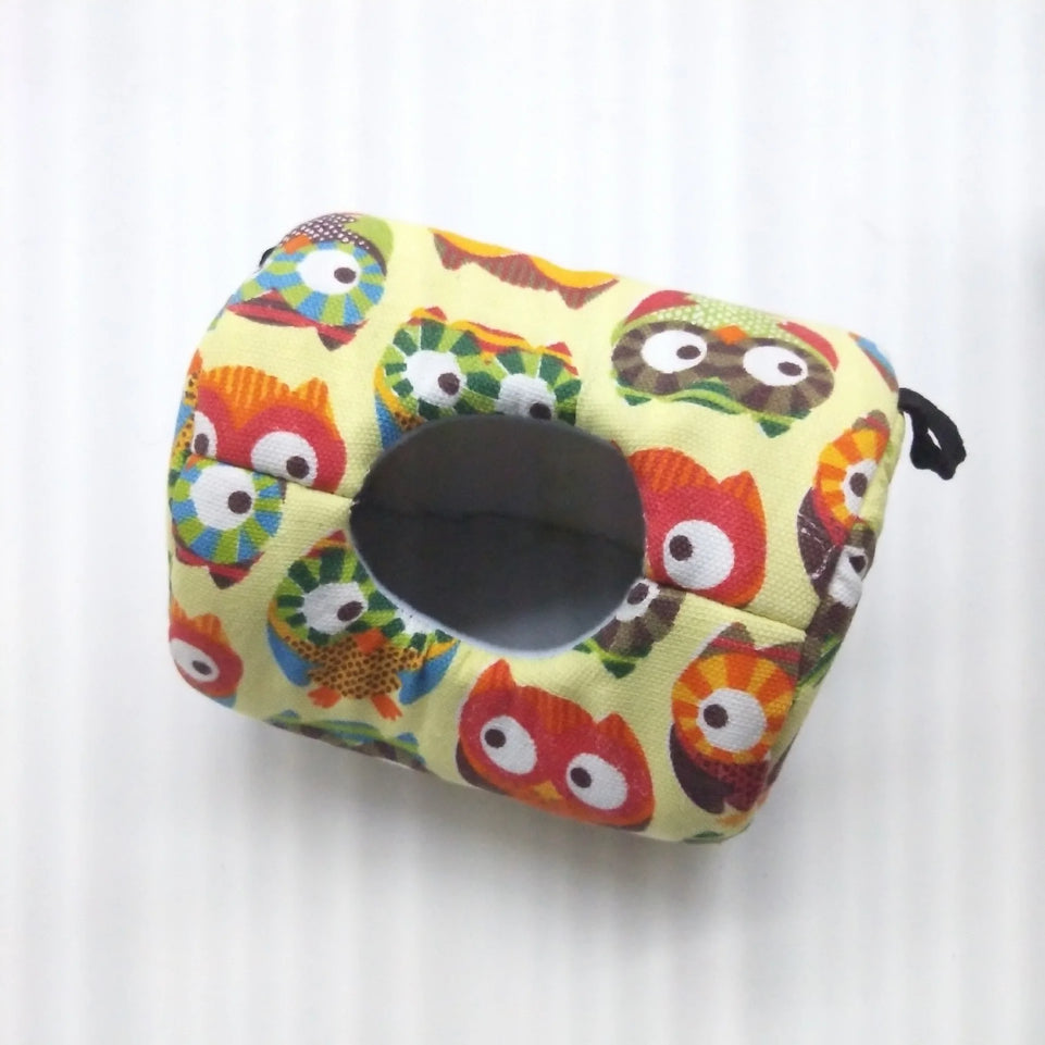 Hamster House Warm Soft Beds and Houses Rodent Cage Printed Hammock for Rats Canvas Guinea Pig Hanging Cage Small Animal