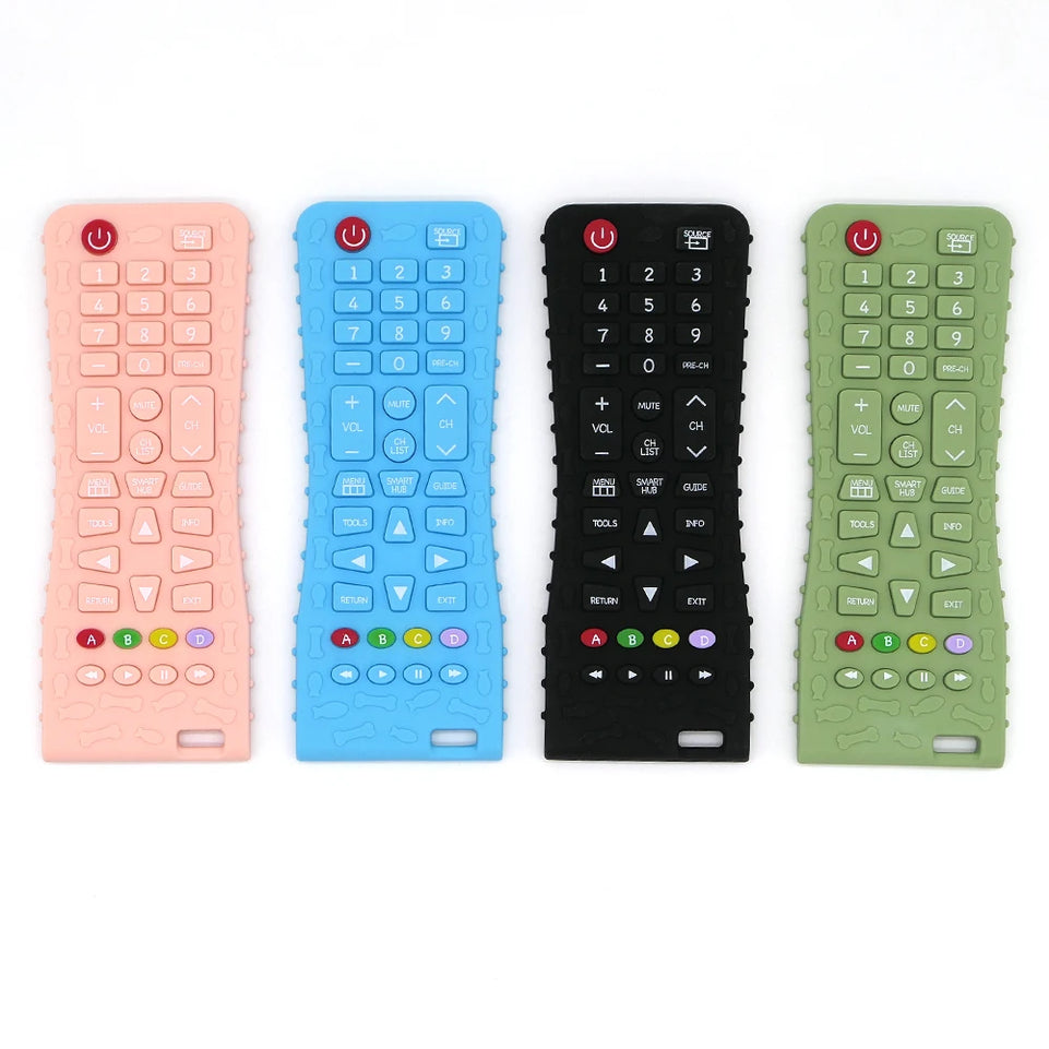 2025 New baby teethers remote control shape silicone teethers teething toys children's sensory educational toys baby gift set