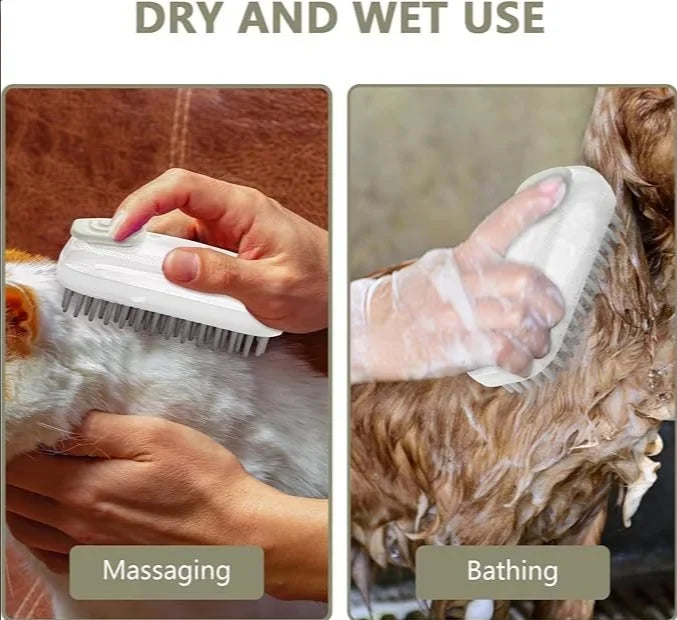 Pet Cleaning Brush Massage Bathing Brush With Shower Gel Box Convenient Foaming Bathing Brush Comfortable Cleaning Hair Removal