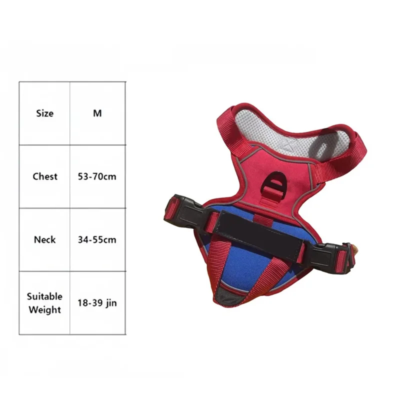 AFOURT-Dog Vest Harnesses No Pull Pet Working Vest Adjustable Pet Chest Vest Reflective Dog Service Vest Breathable For Medium