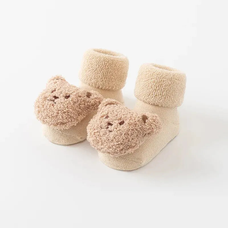 Autumn and Winter Fashion Simple and Lovely with Velvet Thickened Soft Soles Non-slip 0-2 Years Old Boys and Girls Toddler Shoes