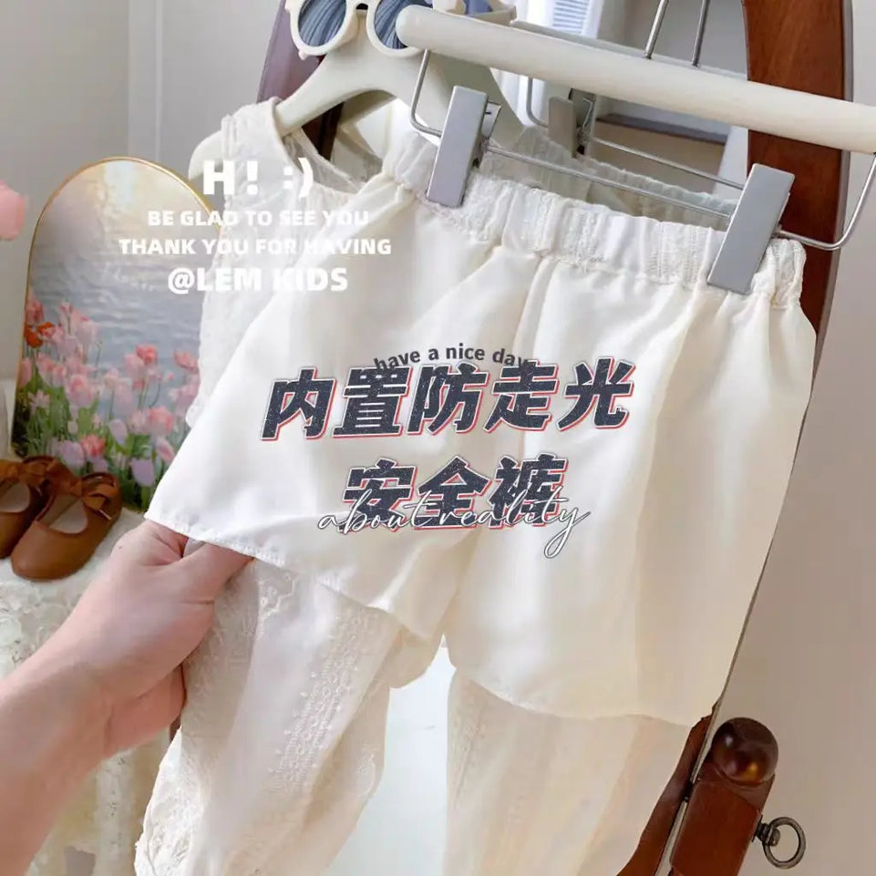 Girls' Clothing Set Summer New Children's Baby Top and Pants Two Piece Set Girl's Summer Outfit