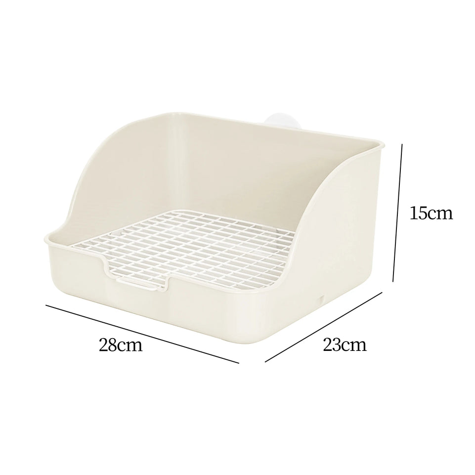 Rabbit Litter Box Rectangular Pet Toilet Pet Pan Potty Small Animal Litter Pee Pan Tray Toilet Easy Operation Bigger Pet