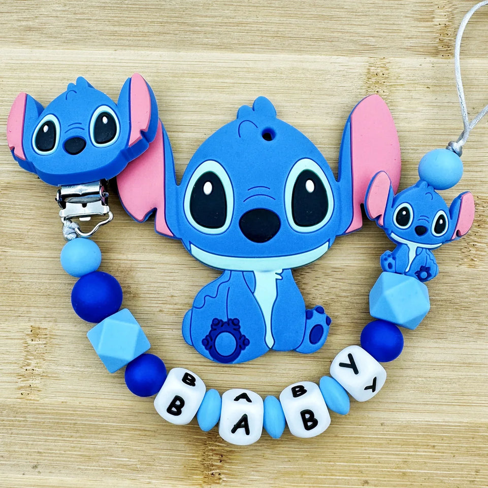 Customized Personalized Name English Letters Baby Silicone Pacifier Clips Chains Holder Teether Pendants Teething Baby Gifts