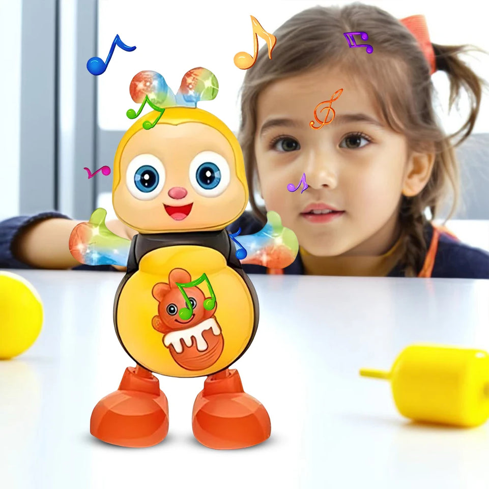 Electric Dancing Duck Bee Funny Flashing Light Shake The Body Cute Musical Cartoon Animal Educational Toy Children Baby Gifts