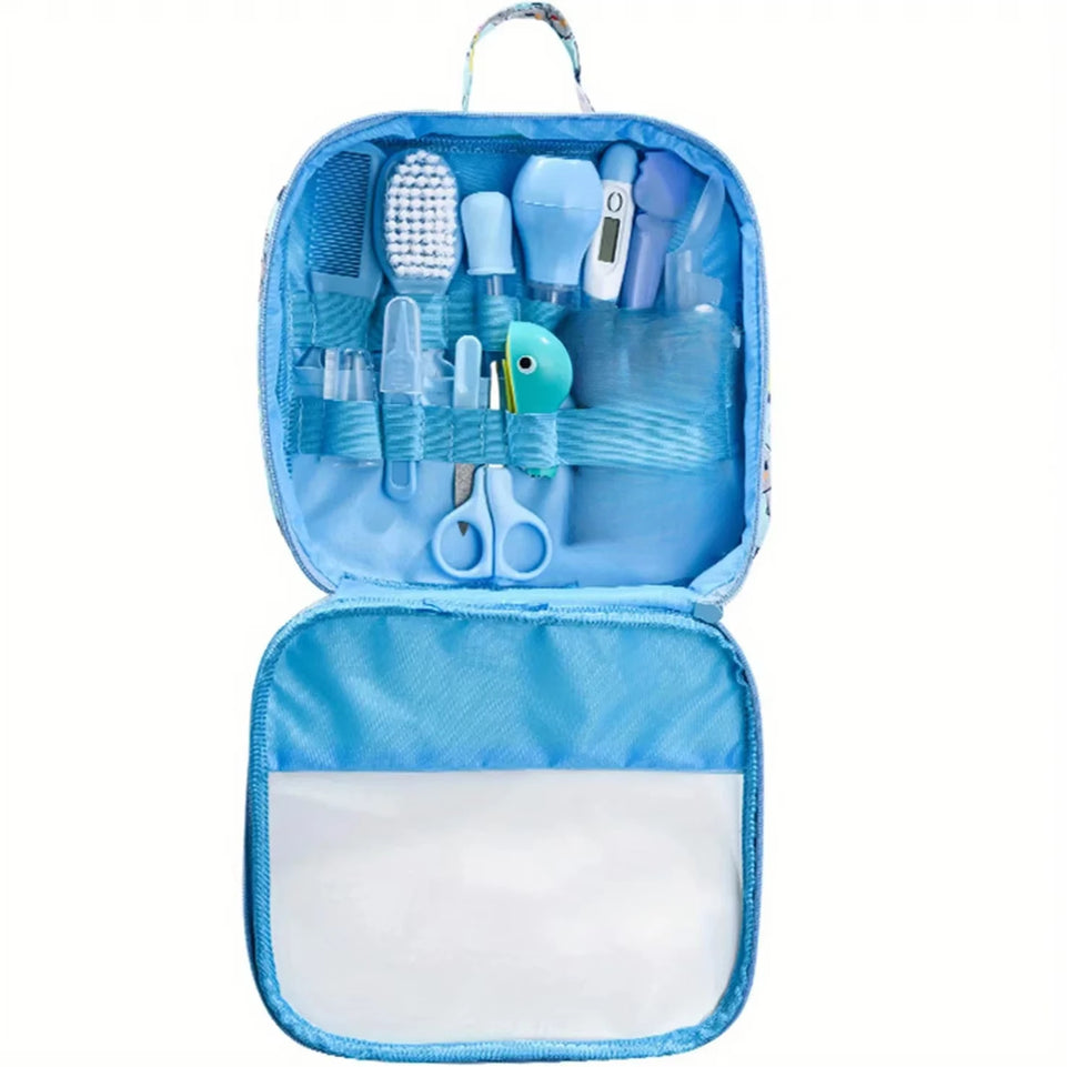 12PCS Baby Grooming and Health Kit Safety Care Set Newborn Nursery Health Care Set with Hair Comb, Nail Clippers, Aspirator