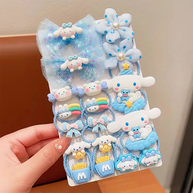 Cute Kuromi rubber band does not harm hair, has good elasticity, baby headband, little girl ties hair with hair loops