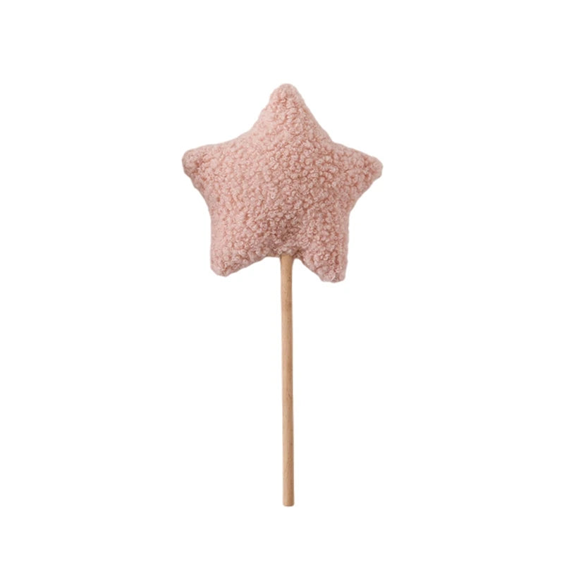 Baby Birthday Party Crown Set Teddy Velvet Hat Headband Magic Wand Toy Kid Birthday Party Magic Wand Crown Decoration Baby Gifts