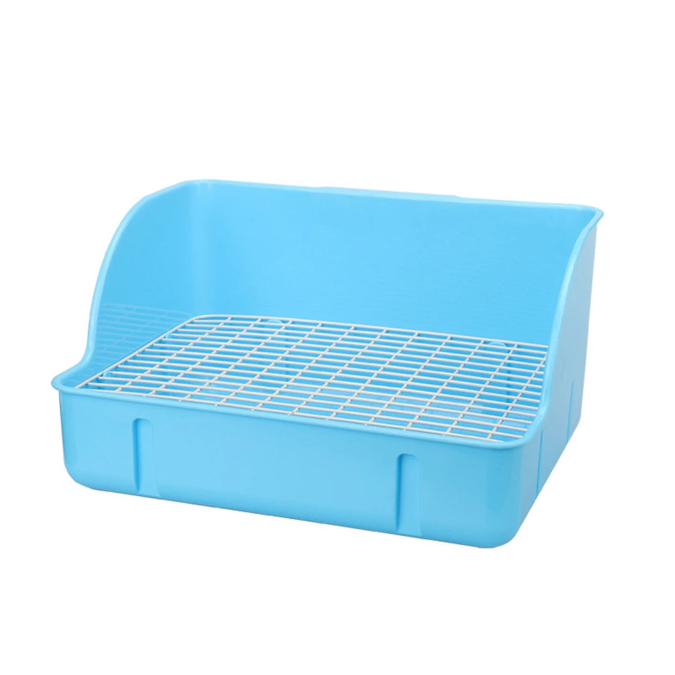 Rabbit Litter Box Corner Toilet Box Durable Animal Potty Trainer for Ferret Hamster Guinea Pig Small Animals Pet Supplies