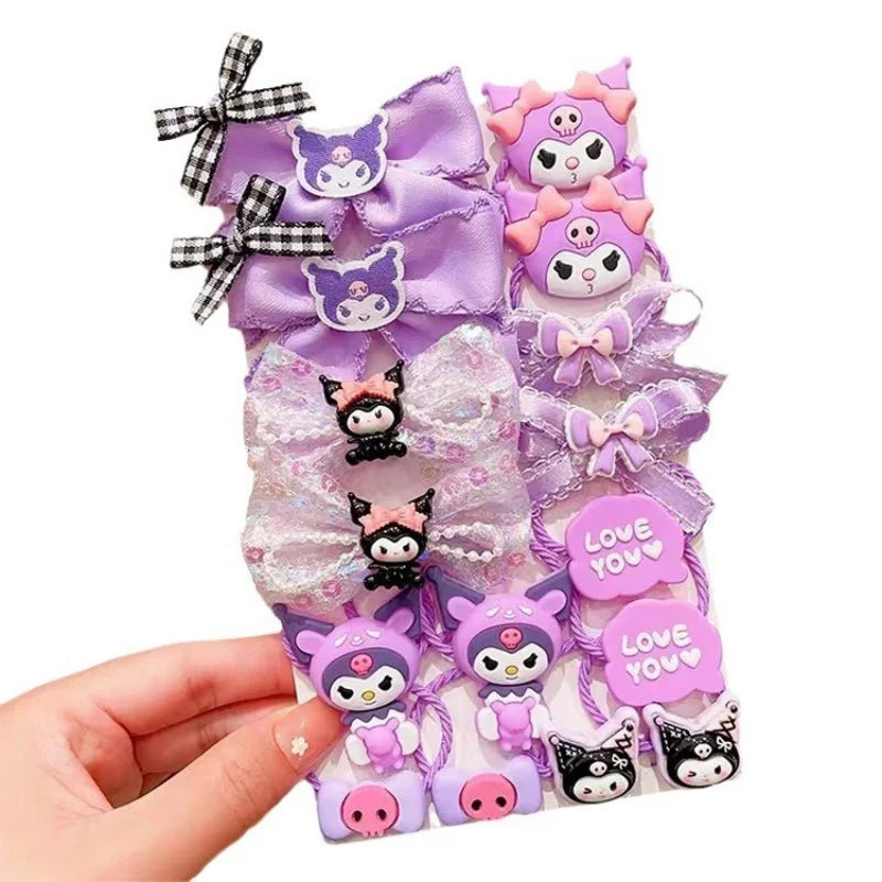 Cute Kuromi rubber band does not harm hair, has good elasticity, baby headband, little girl ties hair with hair loops