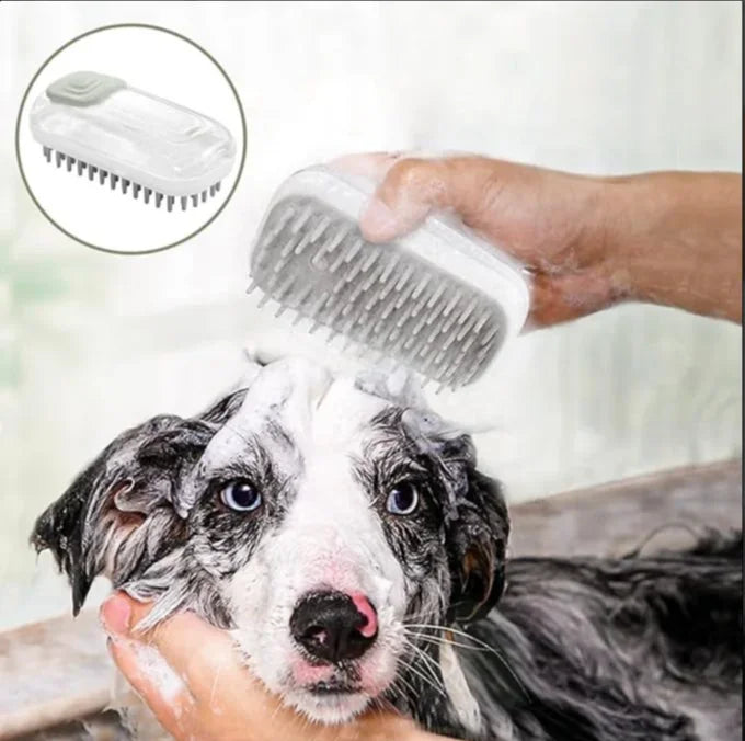 Pet Cleaning Brush Massage Bathing Brush With Shower Gel Box Convenient Foaming Bathing Brush Comfortable Cleaning Hair Removal