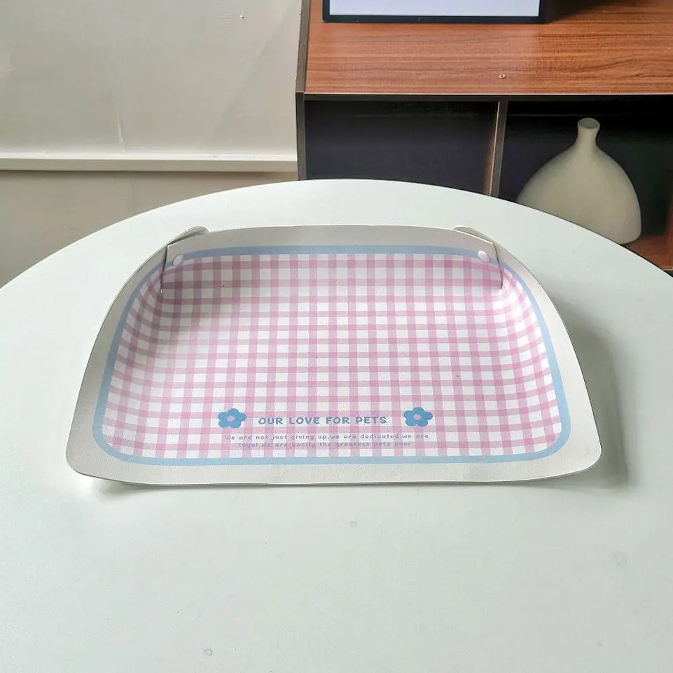 PU Leather Pet Anti Spill Placemat Oil Resistant Waterproof Dog Food Pad Anti Slip Folding Pet Feeding Mat Drinking Feeding