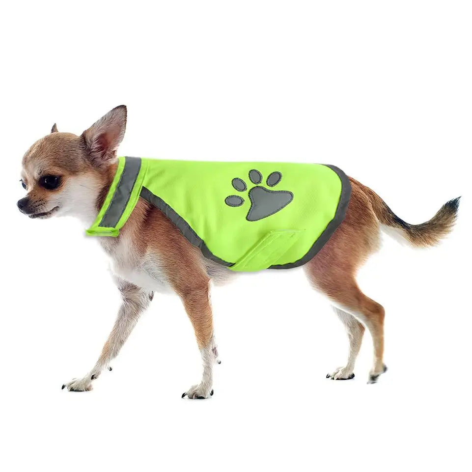 Pet Supplies Dog paw High Visibility Pet Hi Vis Coat Dog Jacket Pet Reflective Vest Pet Safety Vest