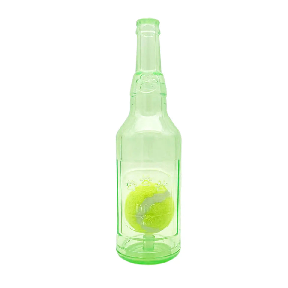 Pet Dog Toys Potable Anti-stress Pet Toys Plastic Water Bottle Crunchy Toys with Ball For Indoor Outdoor For Cat Kittens