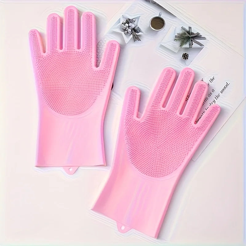 pet bathing gloves and brush, suitable for kitchen use, car washing, dog grooming, massage, and bath products, thickened gloves
