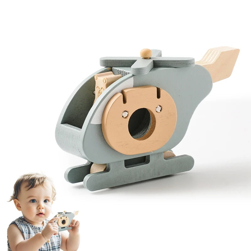 Montessori Toys Baby Wooden Model Plane Baby Wooden Airplane Toy Woodiness Adornment Toys Blocks The Baby Pushed Baby Toys Gifts