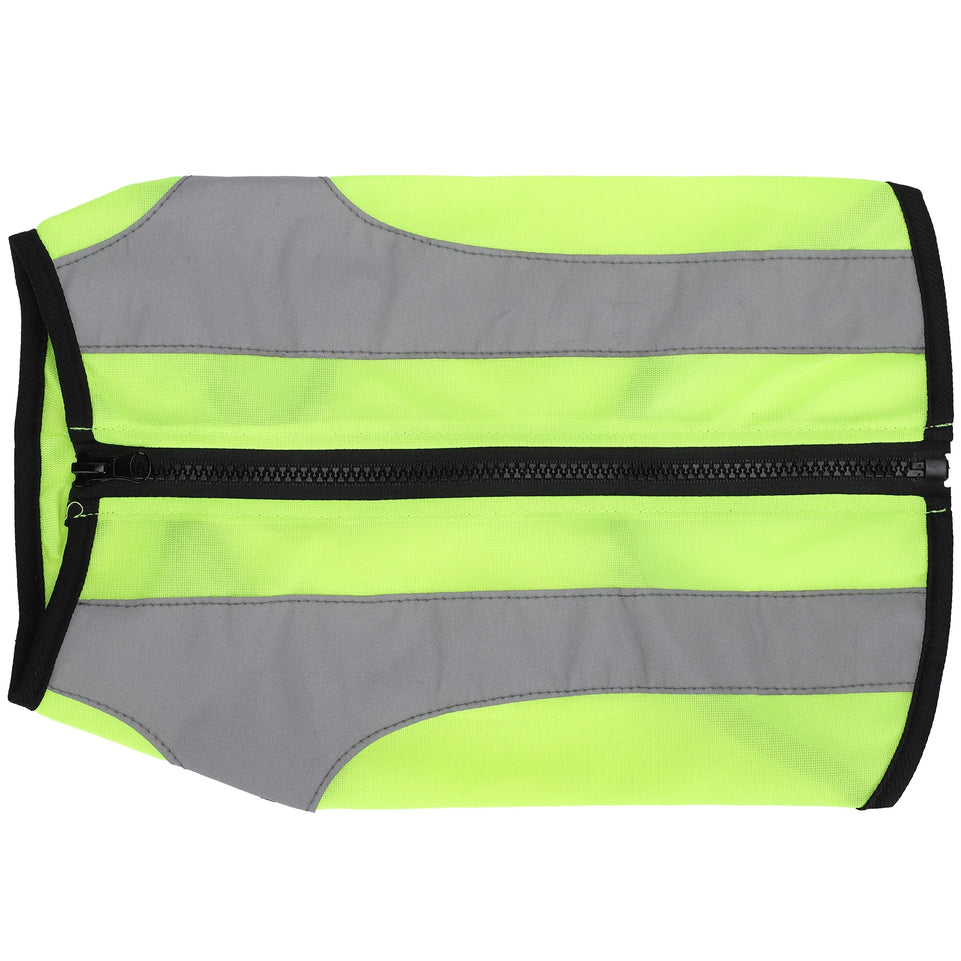 Pet Night Safety Clothing Glowing Jacket Lightweight Reflective Vest Zipper For Dogs Fluorescence