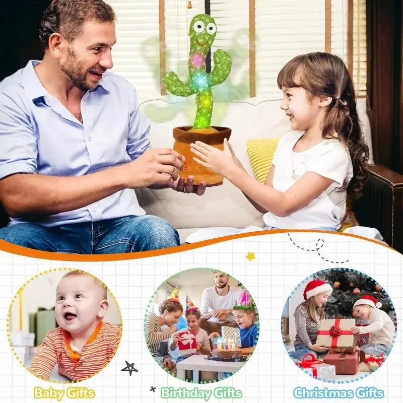 Playful Talking Cactus Toy For Toddlers Boys Girls Baby Gifts Singing Dancing Mimicking Recording Repeating Fun Kids Toys Gifts
