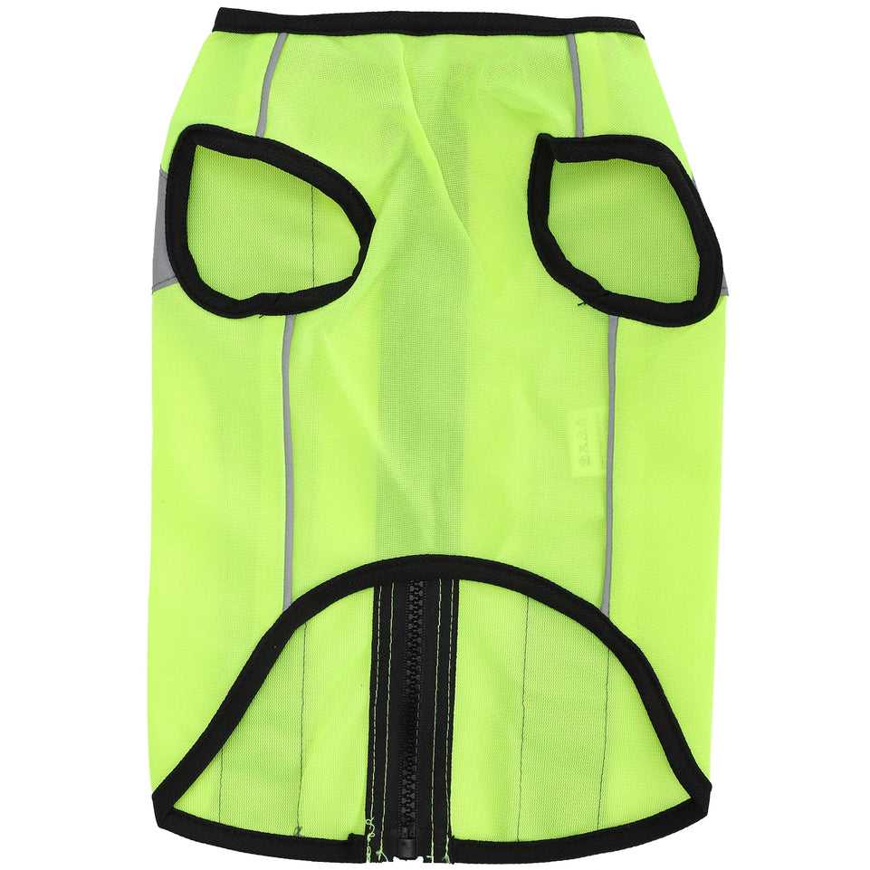Pet Night Safety Clothing Glowing Jacket Lightweight Reflective Vest Zipper For Dogs Fluorescence