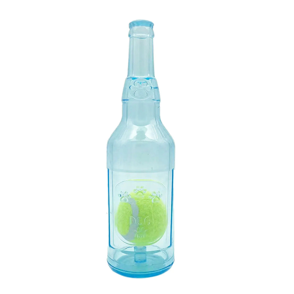 Pet Dog Toys Potable Anti-stress Pet Toys Plastic Water Bottle Crunchy Toys with Ball For Indoor Outdoor For Cat Kittens