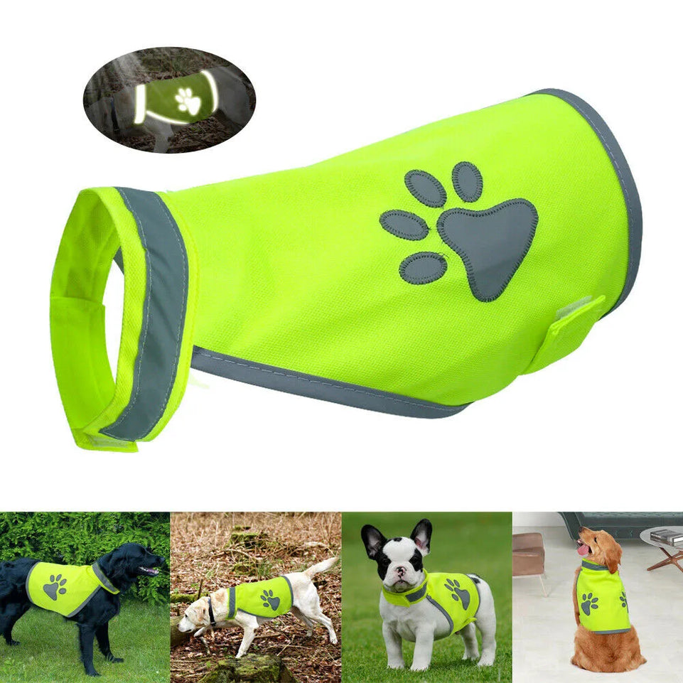 Pet Supplies Dog paw High Visibility Pet Hi Vis Coat Dog Jacket Pet Reflective Vest Pet Safety Vest