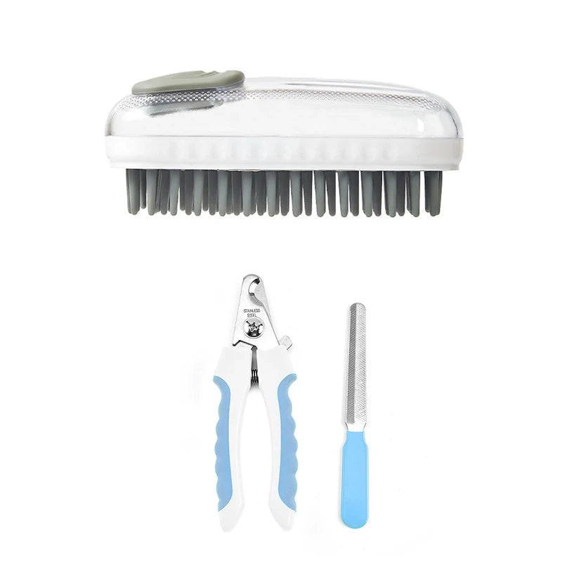 Pet Cleaning Brush Massage Bathing Brush With Shower Gel Box Convenient Foaming Bathing Brush Comfortable Cleaning Hair Removal