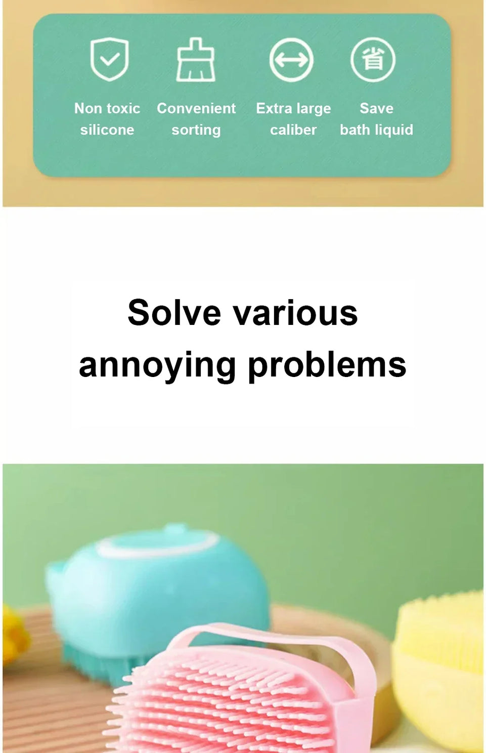 Pet Silicone Bath Foaming Massage Brush Bathroom Multifunctional Puppy Big Dog Cat Soft Safety Accessories for Dogs Cats Tools