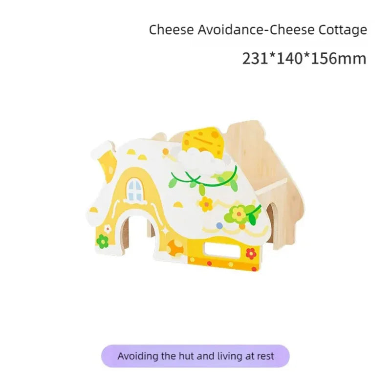 Cheese Hamster Hiding House Cage Small House Landscaping Supplies Platform Golden Bear Toys Ornament Nest Furniture
