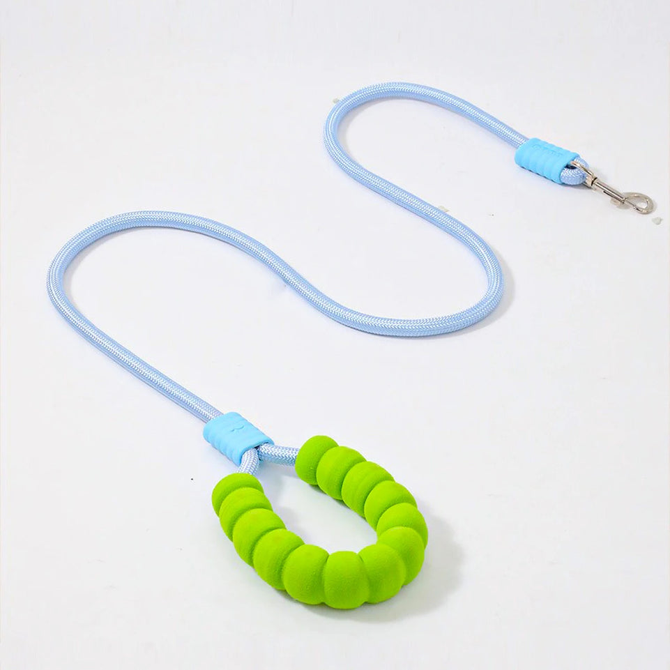 150cm Long Dog Leash with Foam Handle Cushioning Shock-Absorbing Elastic Alloy Buckle Durable Comfortable Rope for Walking