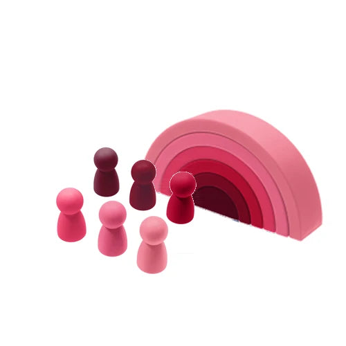 TYRY.HU New 6-10pcs Baby Silicone Building Block BPA Free Rainbow Soft Block 3D Educational Montessori Toys Baby Teether Gifts