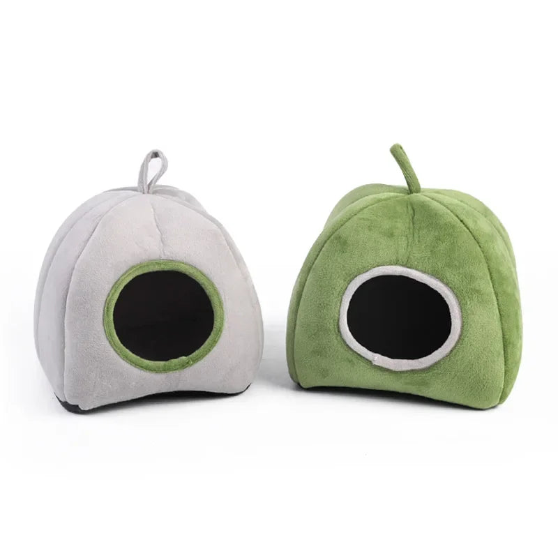 Hamster House Guinea Pig Cage Hamster Cotton House Small Animal Nest Winter Warm Pet Bed For Rodent/Guinea Pig/Rat/Hedgehog
